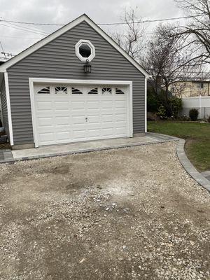 Driveway with stone and new apron