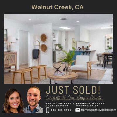 SOLD in Walnut Creek, CA: Call us: (925) 255-5755