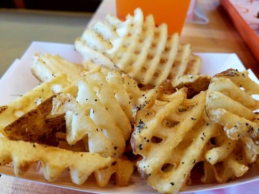 Waffle fries.