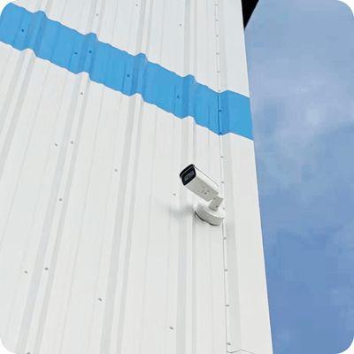 Warehouse outdoor security camera installation