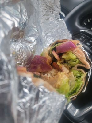 Mediterranean salad wrap