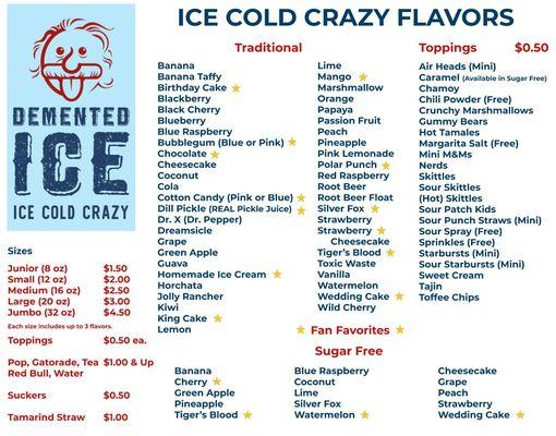 2020 Updated Menu