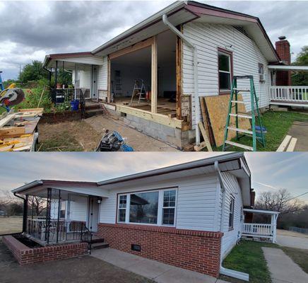 A car crashed into this house..