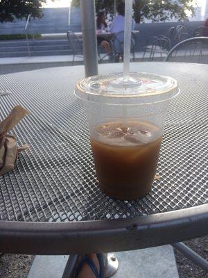 Unpotable iced coffee at Katchkie Truck on Roosevelt Island by Four Freedoms Park.