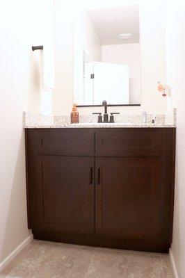 Bathroom vanity/bathroom cabinets installed