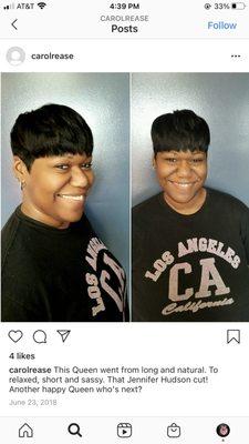 Relaxer and Razor cut