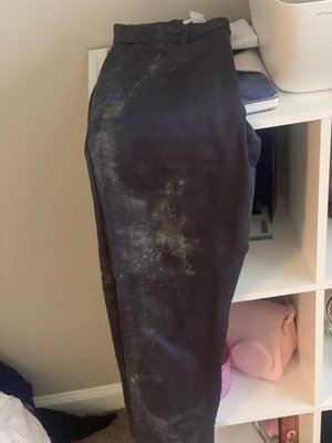 First Pair of clothing I took to the office to show mold is growing, was told by shaneka king "ITS NOT MOLD"