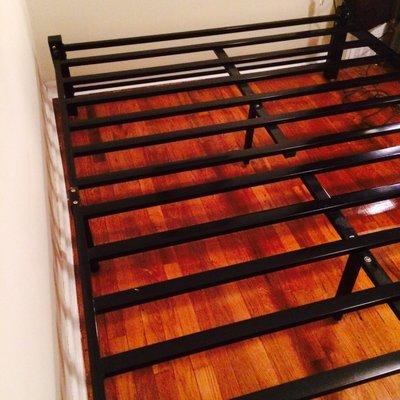 Durable Queen size bed frame (no need for box spring)