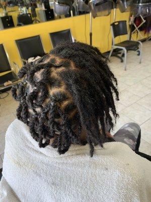 Begin two strand twist