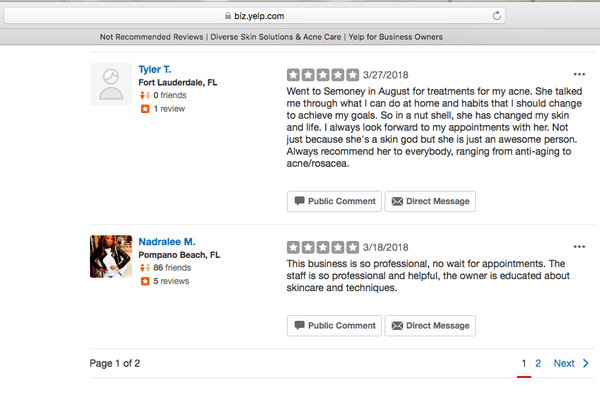 SCREENSHOTS OF 5-STAR YELP REVIEWS BY REAL CLIENTS.