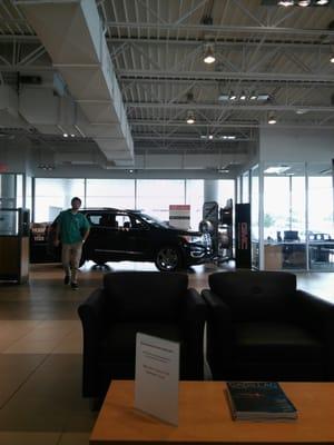 Inside dealership