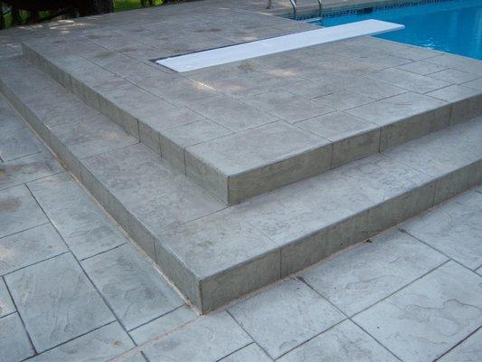 Custom Designed Stamped Pool Deck