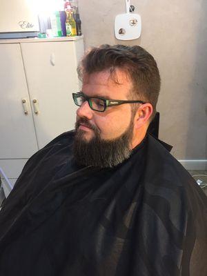 Haircut beard trim