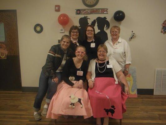 50s themed dance for the residents