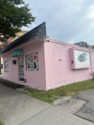 Cute pink building