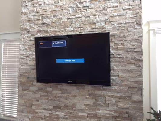 TV wall mounting.