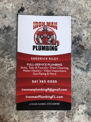 Business Card of Ironman