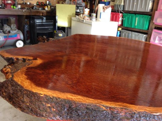 Restored Redwood table