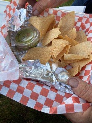 Chips and guacamole