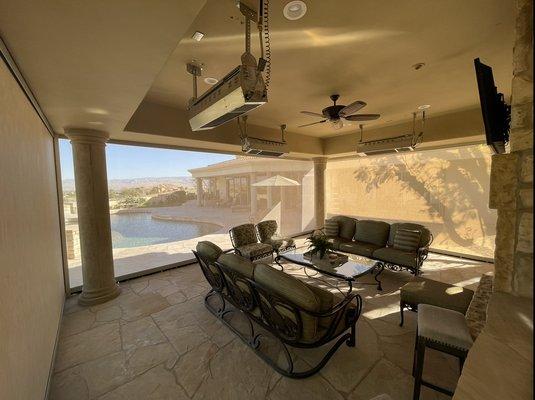 These are some roll downs that made this patio into a nice weather controlled patio.