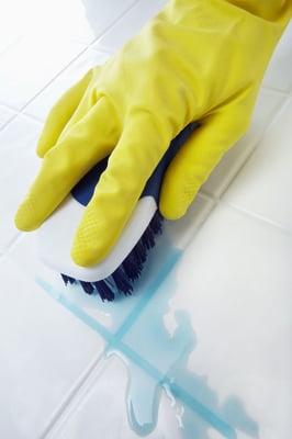 Tile and grout cleaning services.