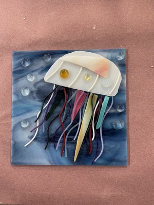 Jellyfish plate before firing