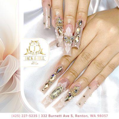 Step into the spotlight with a stunning nail design, boasting mesmerizing colors, intricate patterns, and undeniable flair