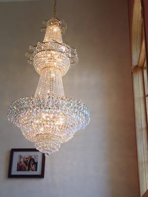 Beautiful foyer chandelier!