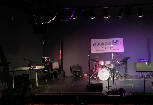 Performance Stage for Student Bands, Adult Rock Band Program, Comedy Night, Theater, more