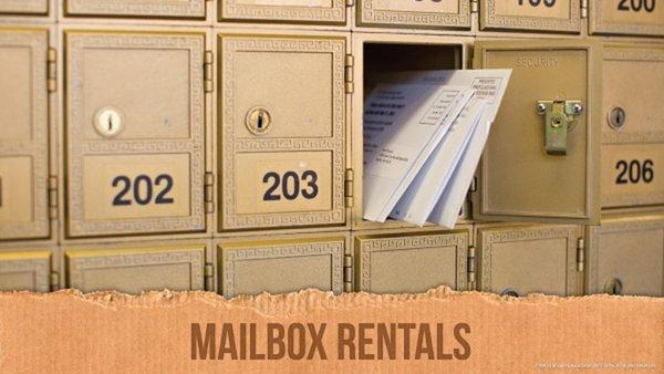 Personal Mailboxes with big discounts for 6 & 12 month rentals