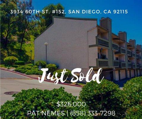 Congrats to the seller I assisted on the sale of her condo!