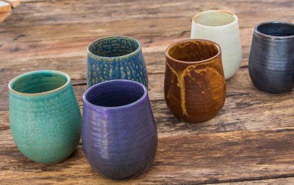 Wilson Creek Pottery Stemless Wineglasses