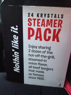 Rainy Monday Night Special....  The Krystal Steamer Pack!