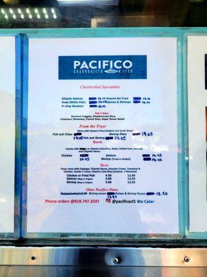 Price Menu (07/01/21). @PacificoCF1 #NorthHollywood #FoodTruck #Seafood #Fish