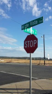 Corner of Monte Vista Ave and Farley St