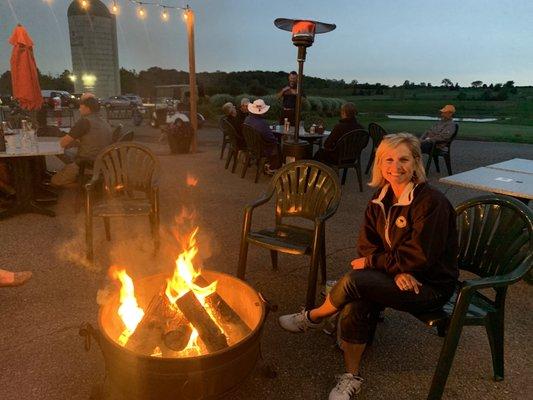 Fire pits and heat lamps are available to keep you warm on cool nights