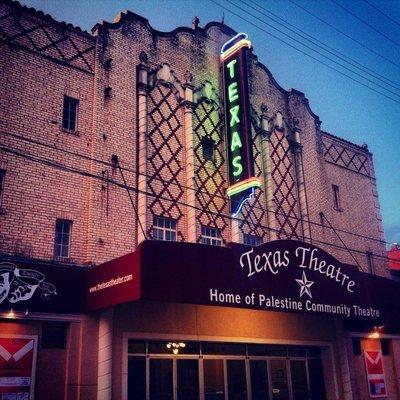 The Historic Texas Theatre in downtown Palestine