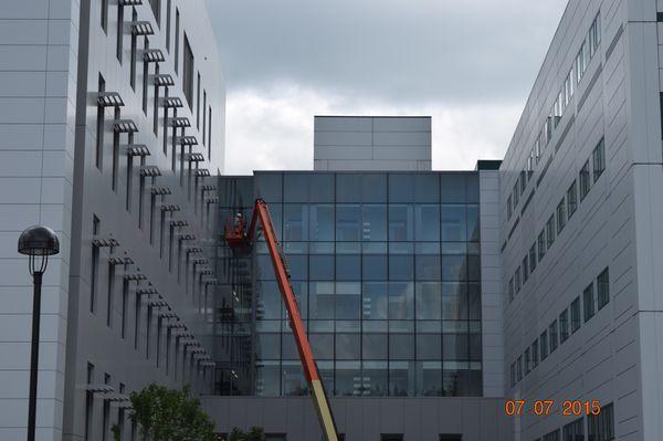 Window cleaning - lift operating for buildings 3+ stories high.