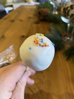 Holiday cookie dough pop