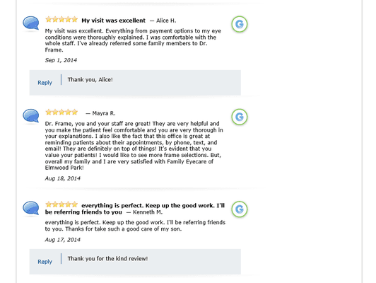 What People are Saying about Family Eye Care

http://www.smilereminder.com/vs/family_eyecare_of_elmwood_park#1057148