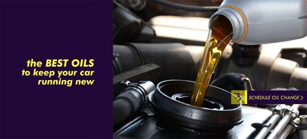 Our Oil Change Services premium Oils