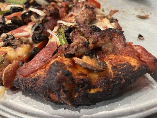 As you see burnt pizza