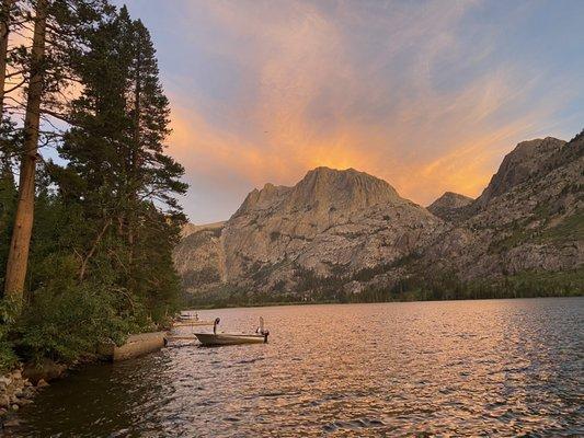 Picture of Carson Peak on Silver lake July 2021.