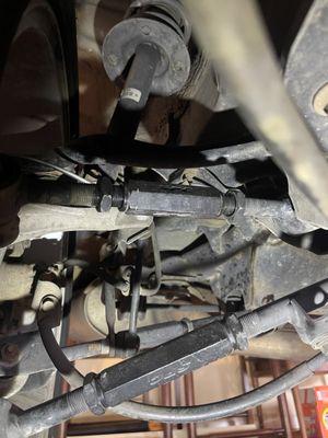 Loose locking nuts rear control  arms...