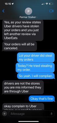 Owner's son STOLE MY PHONE NUMBER FROM AN ORDER AND TEXT ME WITH BULLYING AND HARASSMENT which is ILLEGAL.