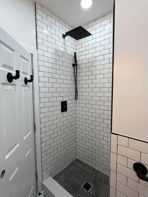 Custom tile shower