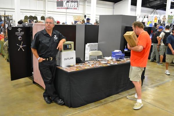 Selling safes at the gun show