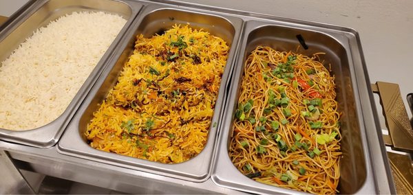 Vegetable Biryani vegetable Hakka noodles