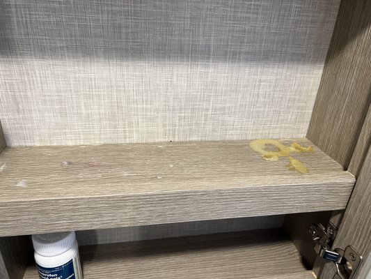 Unknown substance in medicine cabinet