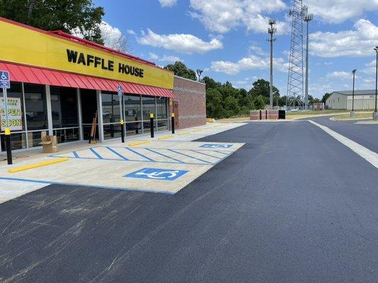 Concrete and Asphalt at the new Waffle House on Taylor Road.